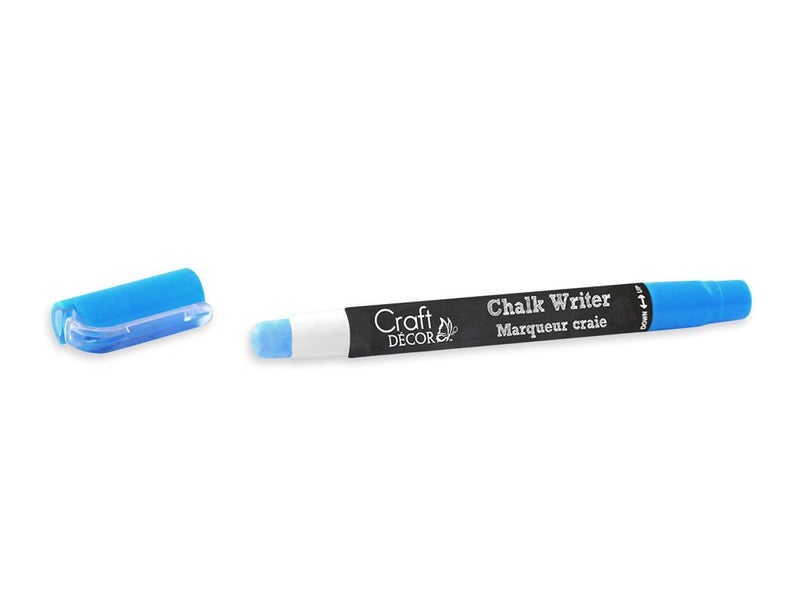 Multicraft Imports Chalk Writer, Mess Free, Wet-erasable marker for many surfaces - Amazing Vibrant Color, Neon Blue - Image 2